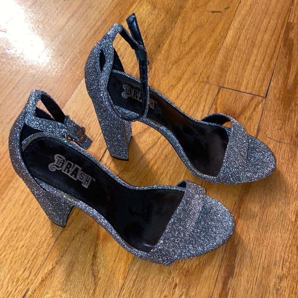 Glitter Block Heels